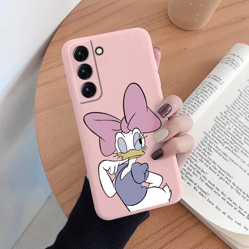 For Samsung S22 S 22 Plus Ultra Phone Case Cute Pink Mickey Minnie Soft TPU Protection Shockproof Cover For Samsung Galaxy S22