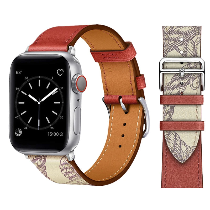 Leather Strap For Apple Watch Band