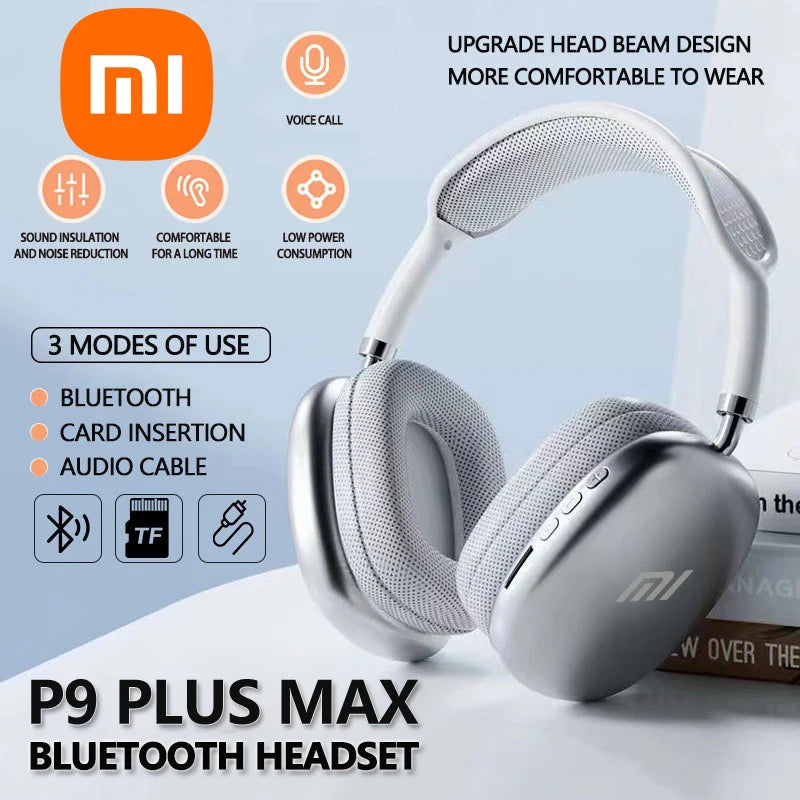 XiaoMi P9 Pro Max Wireless Bluetooth Headphones Noise Cancelling Earphones Sports Gaming Headset For Apple Android phones