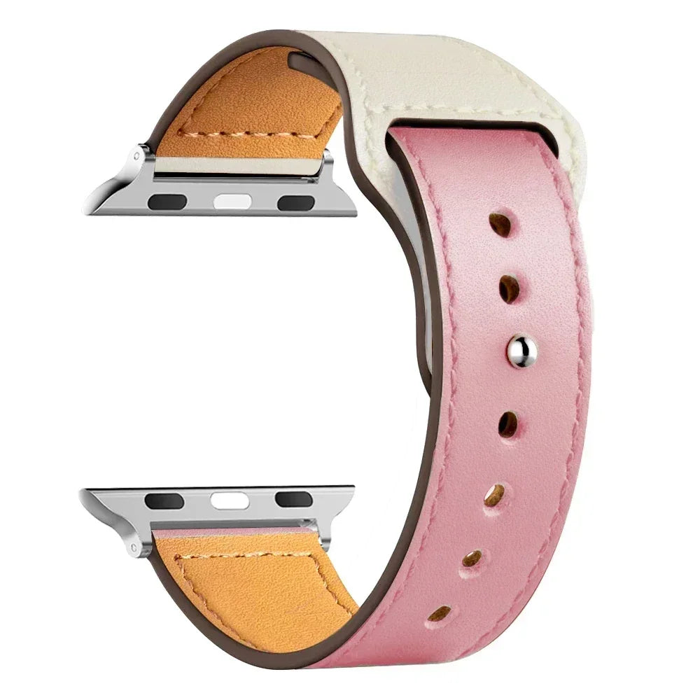 Leather strap For Apple watch band