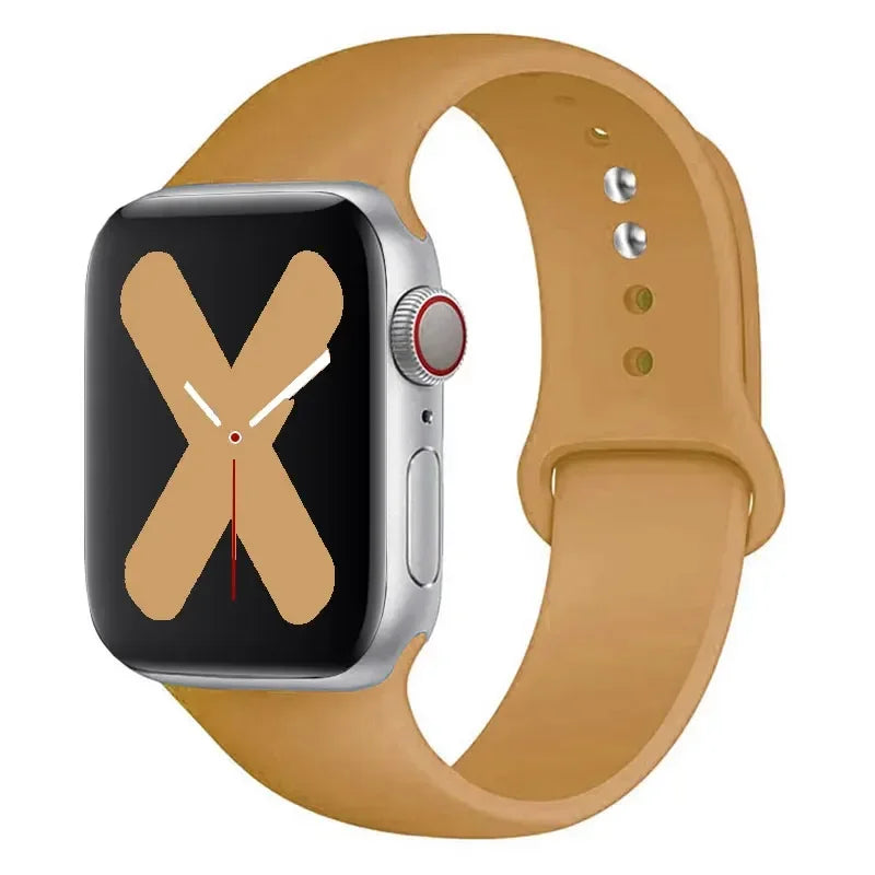 Silicone strap For Apple Watch band 44mm 40mm 45mm 41mm 42mm 38mm correa bracelet iWatch series 9 8 7 6 5 4 3 SE ultra 2 49mm