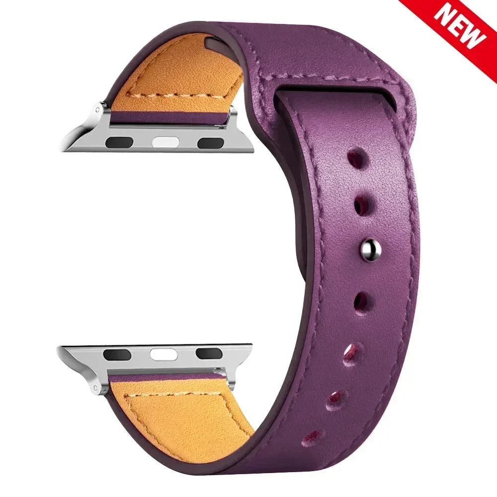 Leather strap For Apple watch band