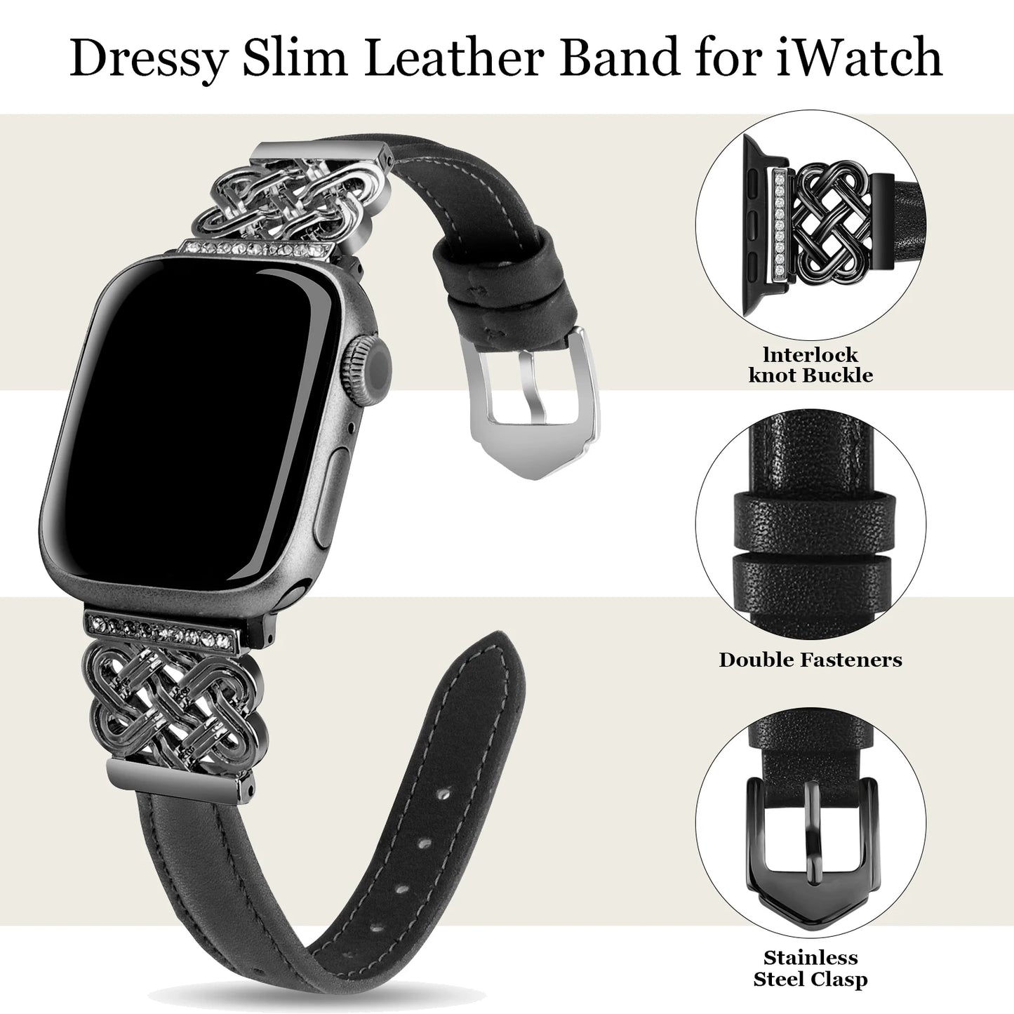 Leather strap apple watch