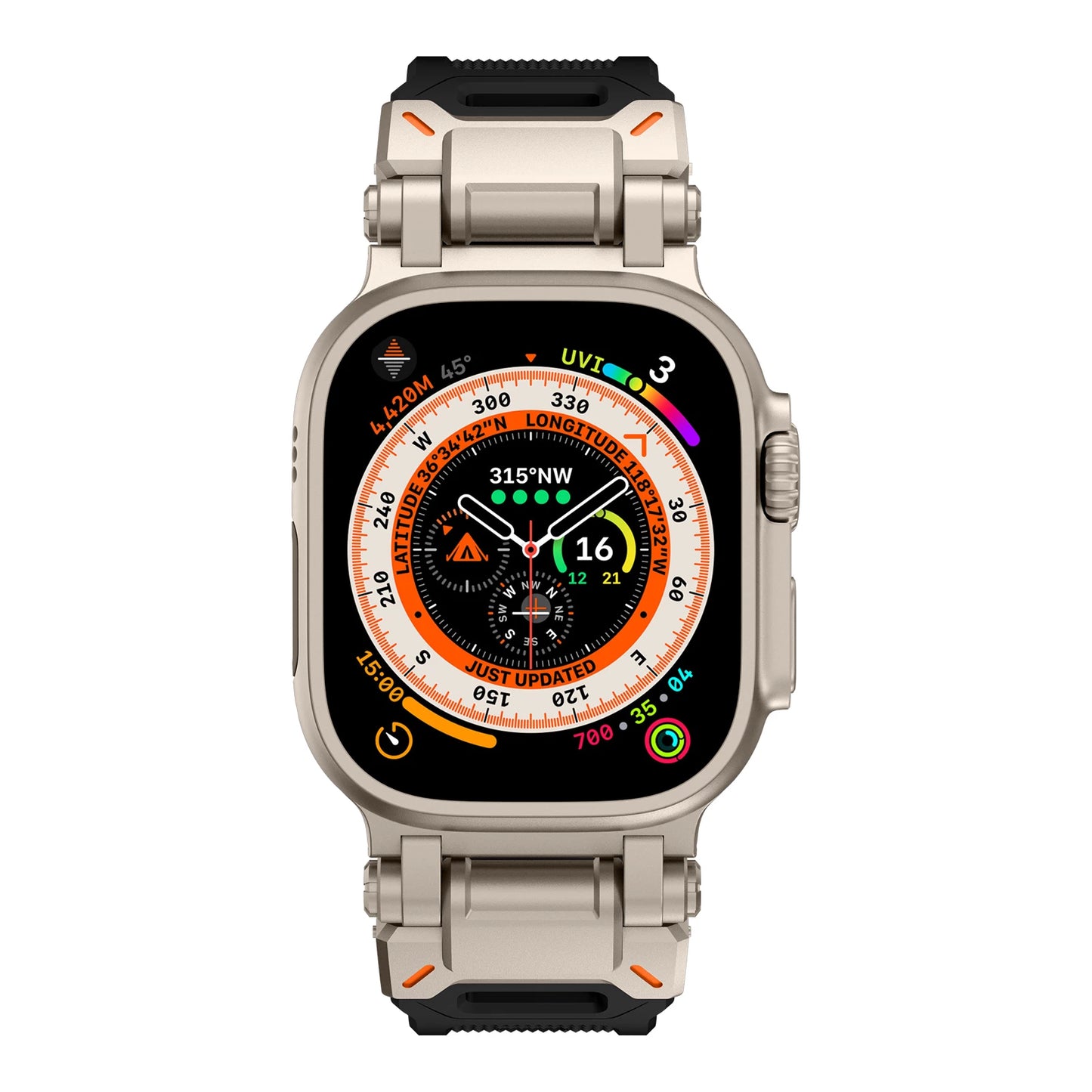 Metal+Silicone Strap For Apple Watch Ultra Band