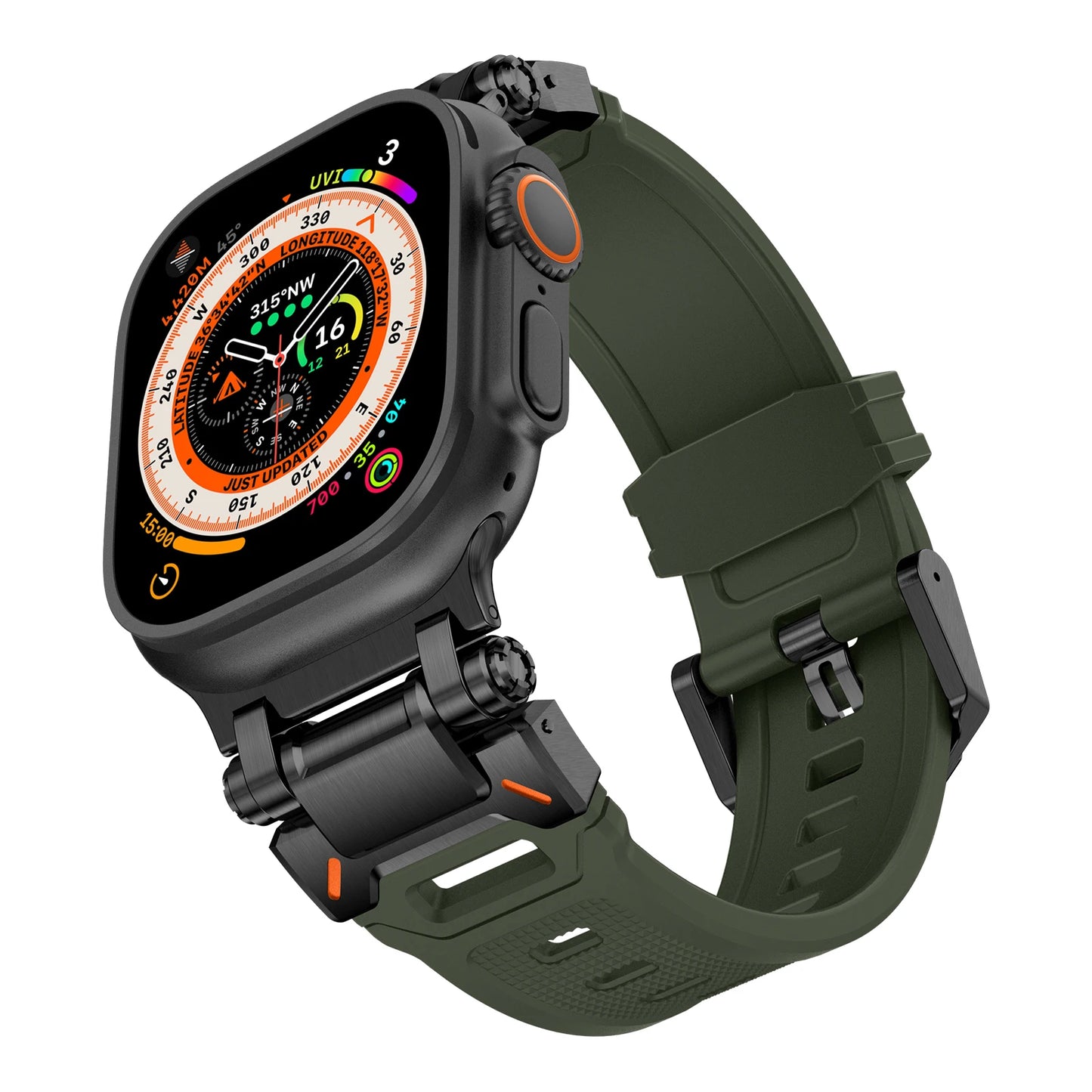 Metal+Silicone Strap For Apple Watch Ultra Band