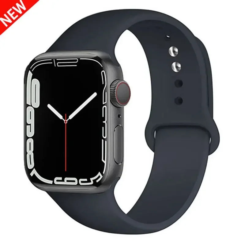 Silicone strap For Apple Watch band 44mm 40mm 45mm 41mm 42mm 38mm correa bracelet iWatch series 9 8 7 6 5 4 3 SE ultra 2 49mm