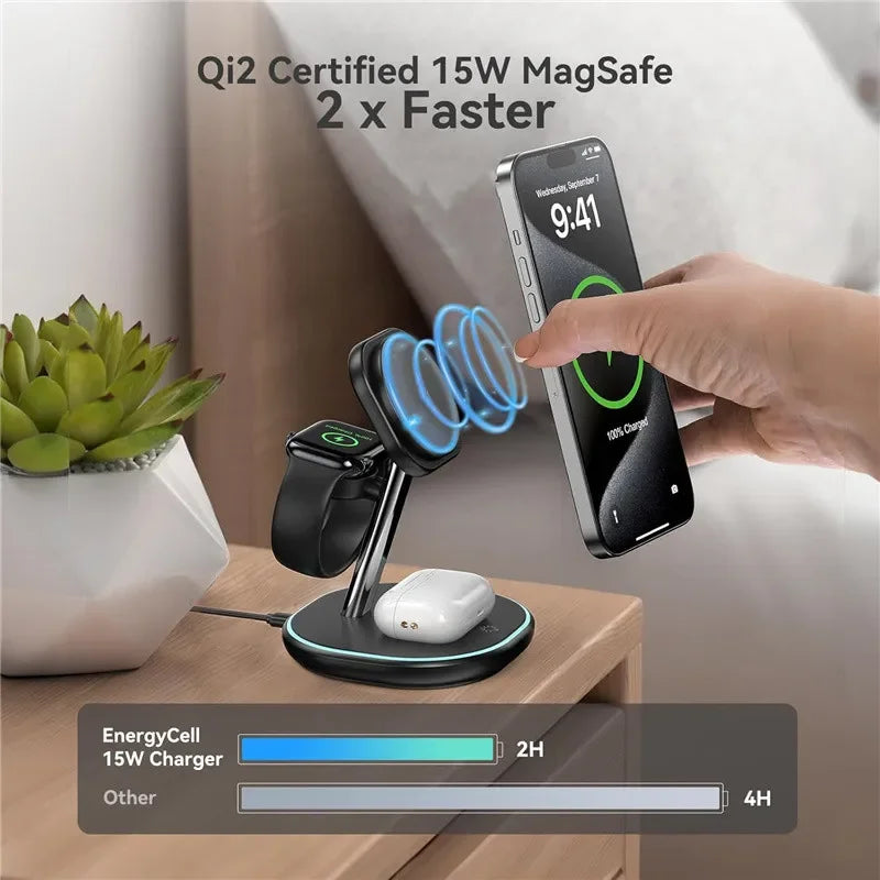 Magnetic 3 in 1 Wireless Charger Stand