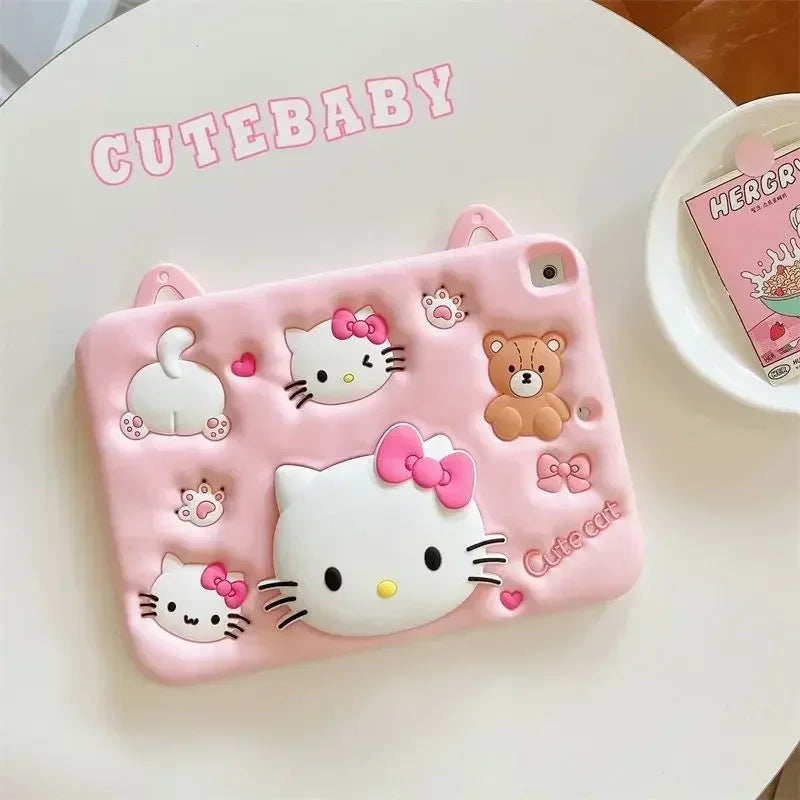 Hello Kitty Table Case for iPad Pro 11 inch 22 21 20 mini Silicone Tablet Cover For iPad 9.7 5th 6th 10.2 9th 8th 7th 10th Funda