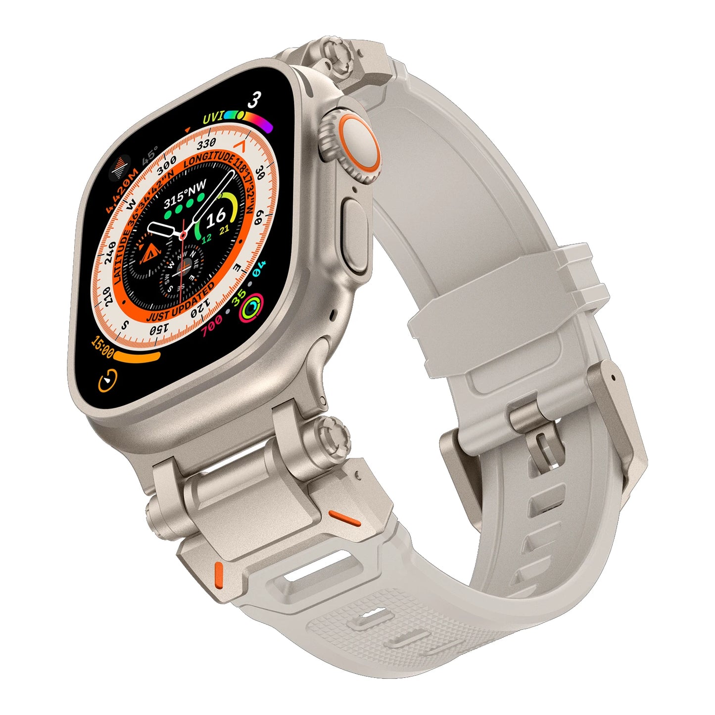 Metal+Silicone Strap For Apple Watch Ultra Band