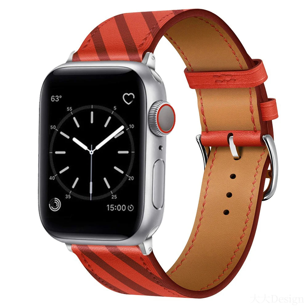 Leather Strap For Apple Watch Band
