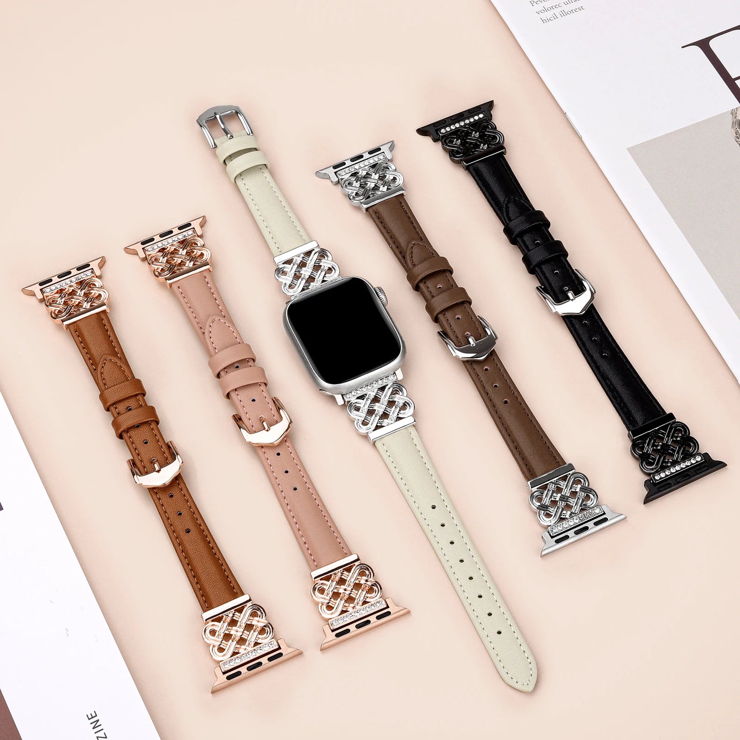 Leather strap apple watch