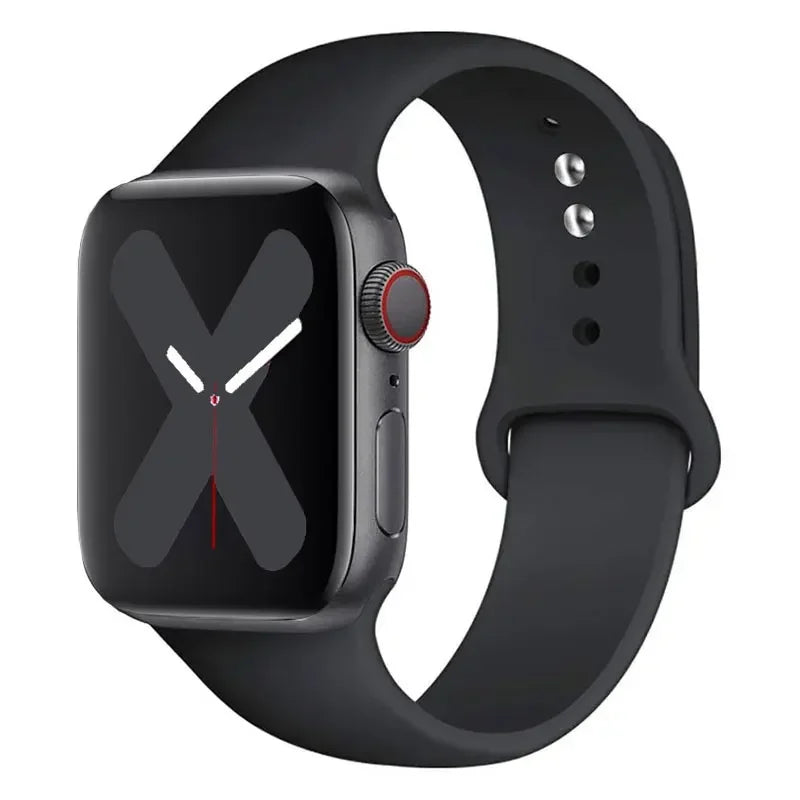 Silicone strap For Apple Watch band 44mm 40mm 45mm 41mm 42mm 38mm correa bracelet iWatch series 9 8 7 6 5 4 3 SE ultra 2 49mm