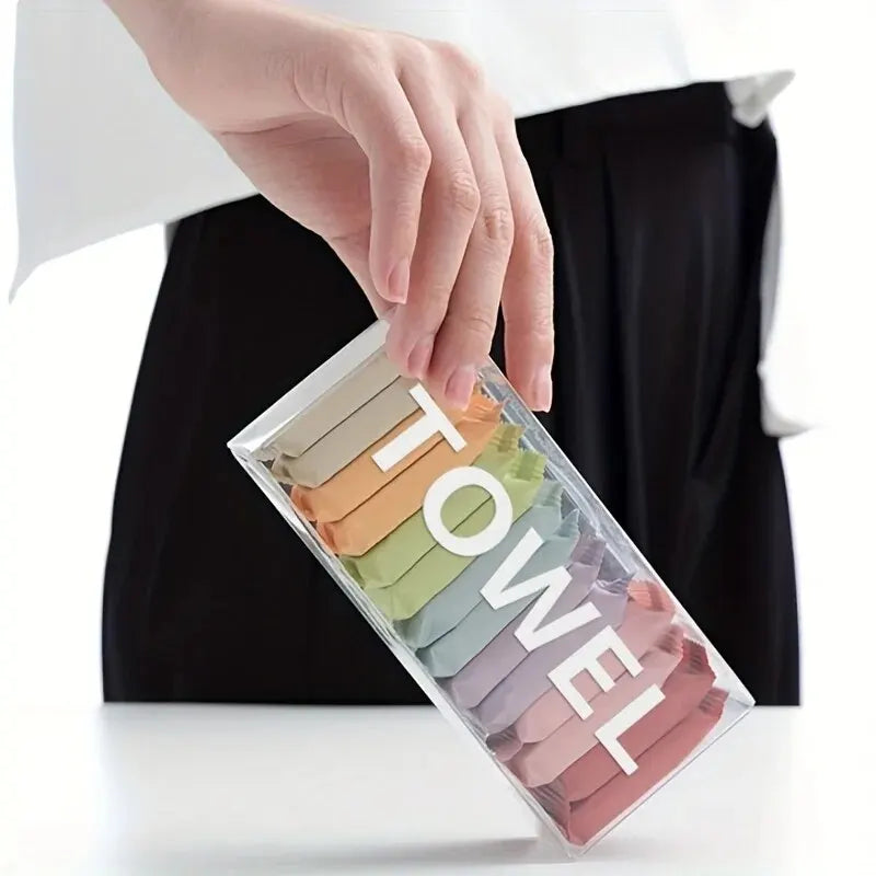 14pcs Disposable Compressed Travel Towels – Portable Hygiene Face & Body Towels