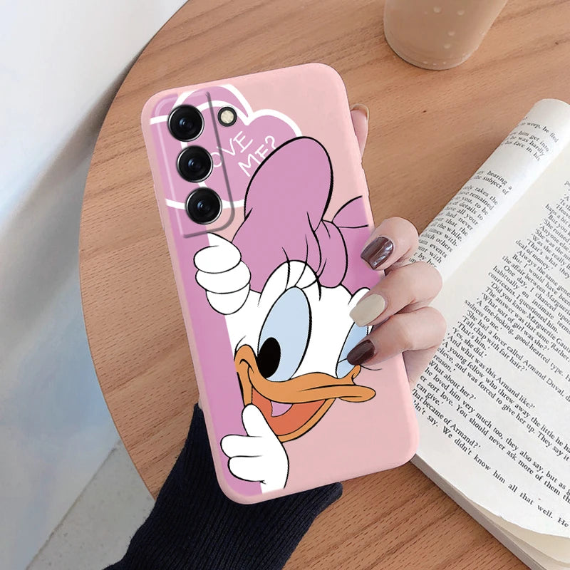 For Samsung S22 S 22 Plus Ultra Phone Case Cute Pink Mickey Minnie Soft TPU Protection Shockproof Cover For Samsung Galaxy S22
