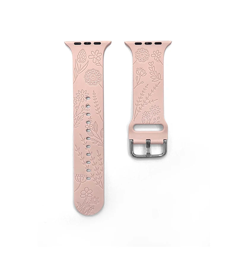Floral Engraved Band for Apple Watch