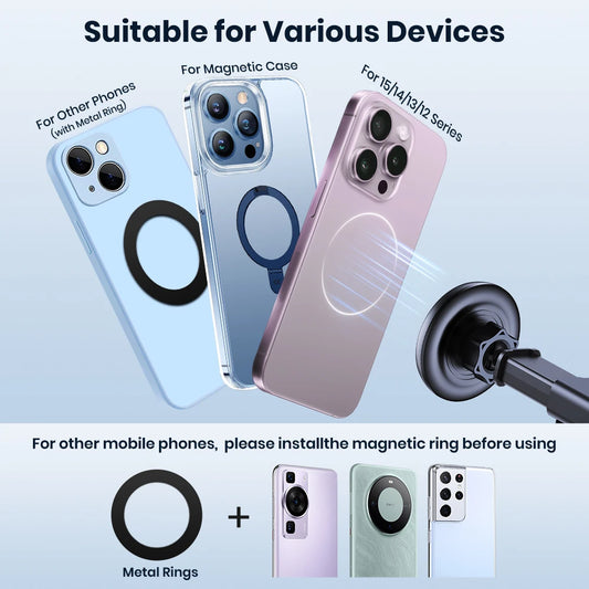 MagSafe Magnetic Car Phone Holder – Strong & Secure Mount