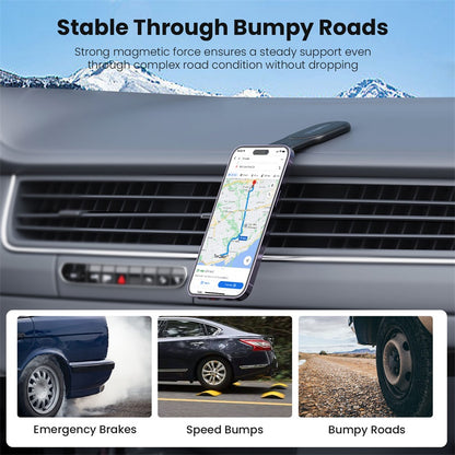 Foldable Magnetic Car Phone Holder with Wireless Charging