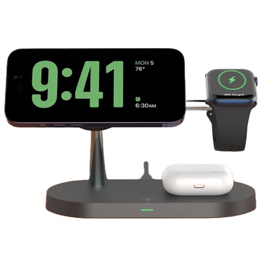 3 in 1 Wireless Charger Stand Magnetic For iPhone 12 13 14 15 Fast Charging Station for Apple Watch 9 8 7 6 5 Airpods 2 3 Pro