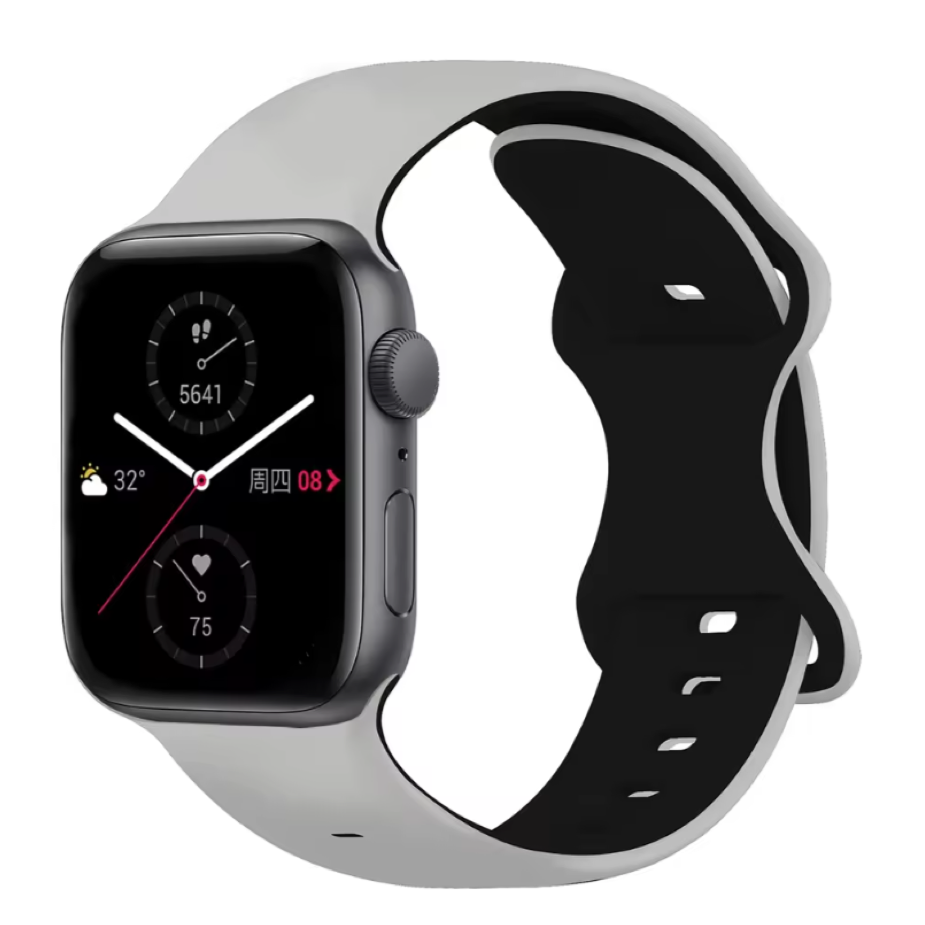 Two-Tone Sports Silicone Strap For Apple Watch
