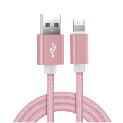 Fast USB Charging Cable for iPhone 14 8 7 6S Plus X XR XS 13 12 11 Pro Max SE Nylon Braided USB Charger Cord Data Cable