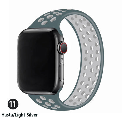 Solo Loop strap For Apple Watch Band 45mm 49mm 44mm 41mm 40mm silicone Elastic Belt bracelet iWatch Series 3 5 SE 6 7 8 ultra