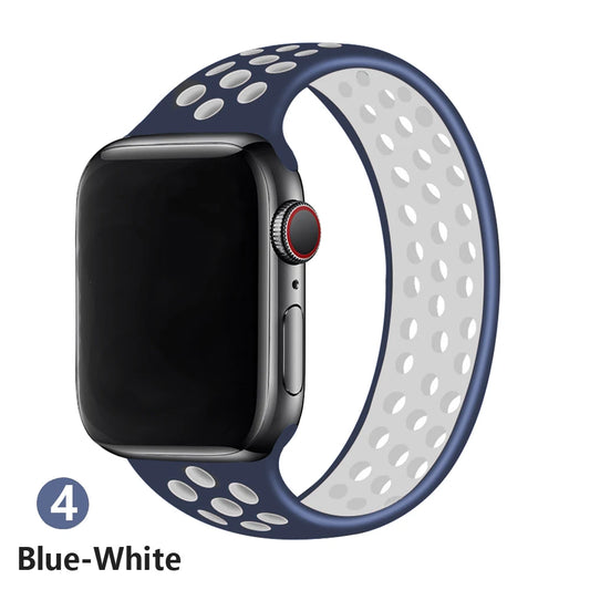 Solo Loop strap For Apple Watch Band 45mm 49mm 44mm 41mm 40mm silicone Elastic Belt bracelet iWatch Series 3 5 SE 6 7 8 ultra