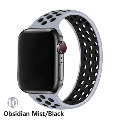 Solo Loop strap For Apple Watch Band 45mm 49mm 44mm 41mm 40mm silicone Elastic Belt bracelet iWatch Series 3 5 SE 6 7 8 ultra
