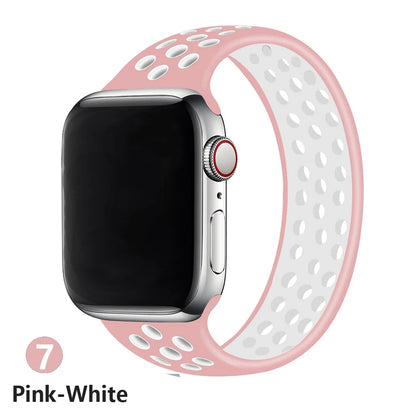 Solo Loop strap For Apple Watch Band 45mm 49mm 44mm 41mm 40mm silicone Elastic Belt bracelet iWatch Series 3 5 SE 6 7 8 ultra