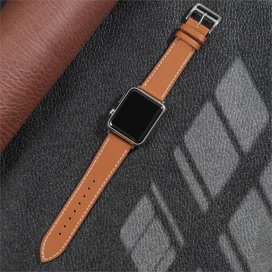 Premium Leather Strap for Apple Watch – Elegant Single Tour Bracelet