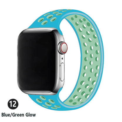 Solo Loop strap For Apple Watch Band 45mm 49mm 44mm 41mm 40mm silicone Elastic Belt bracelet iWatch Series 3 5 SE 6 7 8 ultra