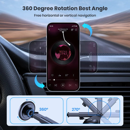 Magnetic Car Phone Holder Mount For Magsafe IPhone15 Pro Max Single-Hand Operation Metal Hook Magnetic Phone Holder for Car