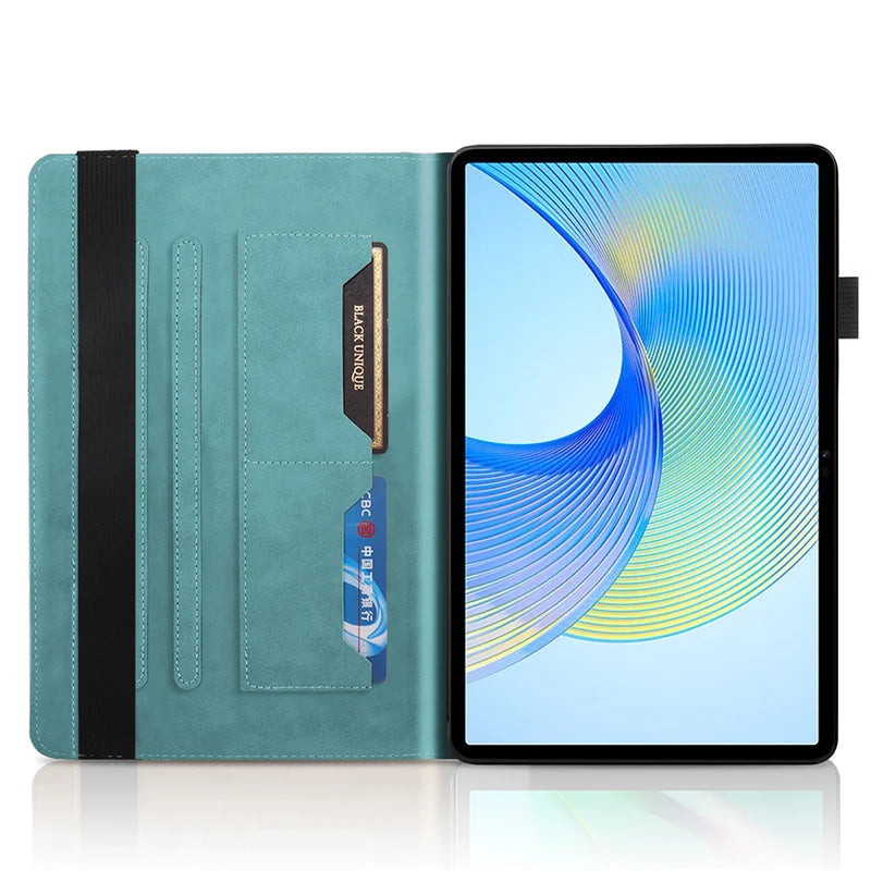 For Samsung Galaxy Tab S10 FE Case 10.9 inch SM-X510 SM-X516B 3D Tree Ebossed Wallet Stand Funda For Galaxy Tab S9 FE Case