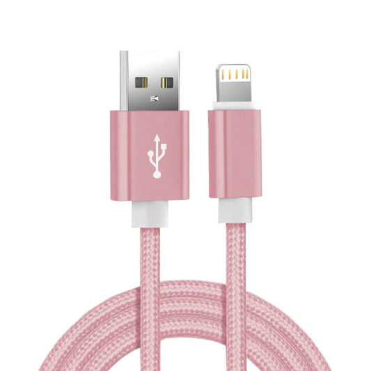 Fast USB Charging Cable for iPhone 14 8 7 6S Plus X XR XS 13 12 11 Pro Max SE Nylon Braided USB Charger Cord Data Cable