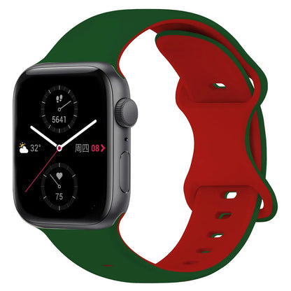 Two-Tone Sports Silicone Strap For Apple Watch