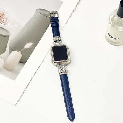 Diamond Leather Strap For Apple Watch