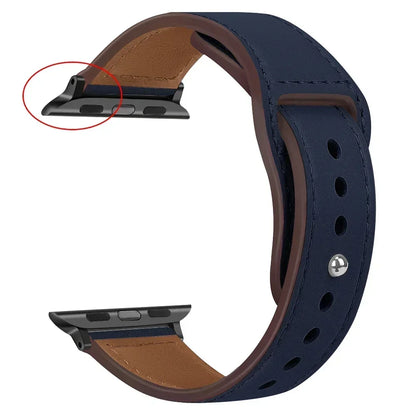 Genuine Leather Apple Watch Band – Premium Strap for Series 3–9, Ultra & SE