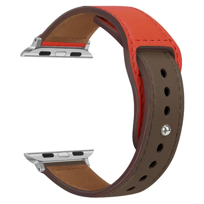Genuine Leather Apple Watch Band – Premium Strap for Series 3–9, Ultra & SE