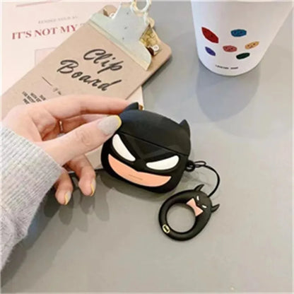 Cute Cartoon Silicone Case for AirPods 1/2/3/4 – Protective Cover with Keychain