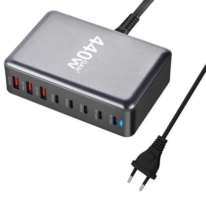 440W Gan Fast Charge 3.0 USB Type C Fast Charger Mobile 8-port 5C3A PD Charger  Convenient To Carry Tablet Charger