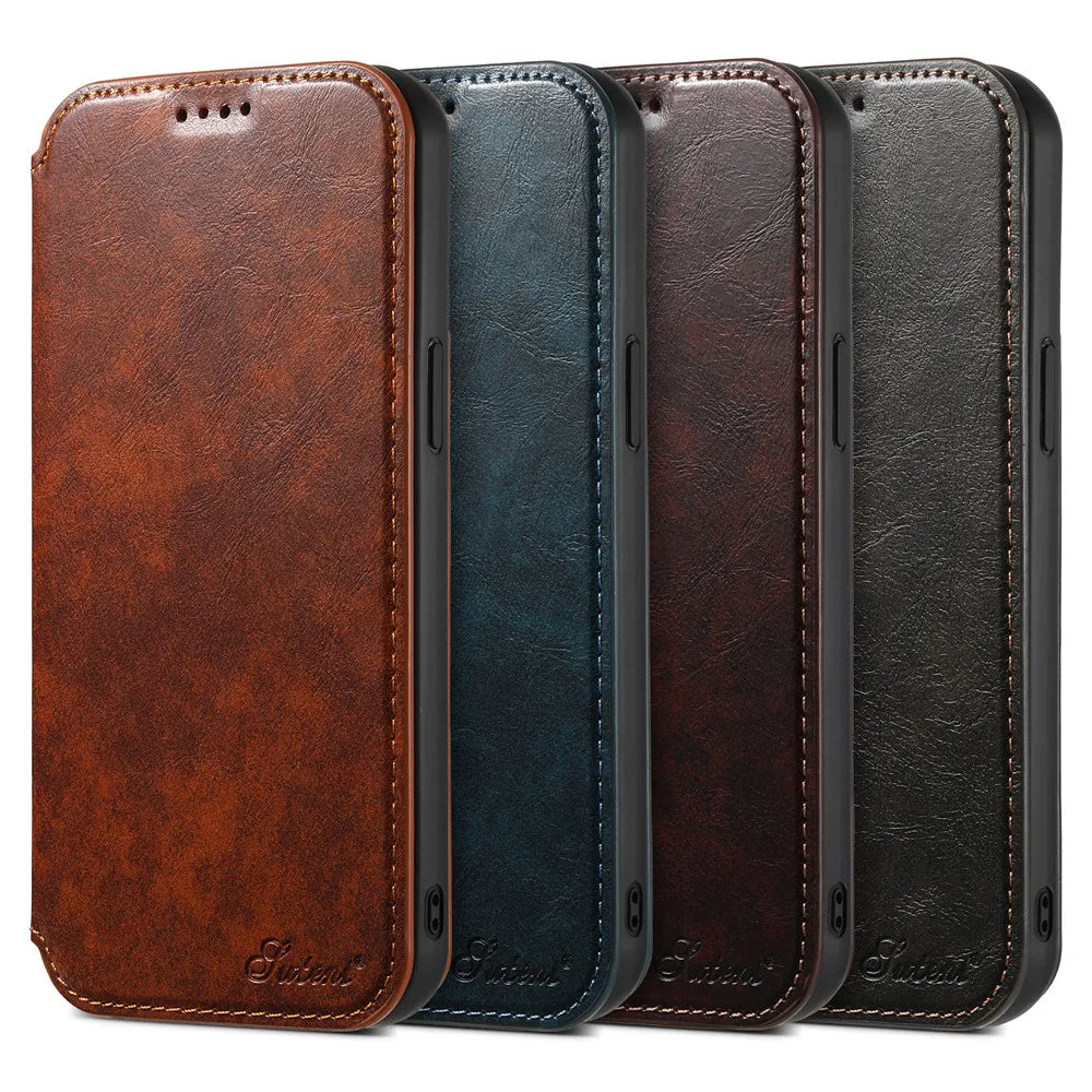 Premium MagSafe Leather Wallet Case for iPhone with Wireless Charging