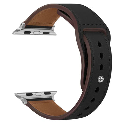Genuine Leather Apple Watch Band – Premium Strap for Series 3–9, Ultra & SE