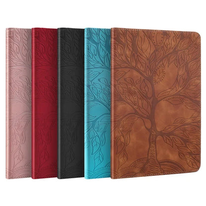 For Samsung Galaxy Tab S10 FE Plus Case 13.1 inch Emboss Tree PU Leather Flip Cover for Coque Galaxy Tab S10 FE Plus Case Funda