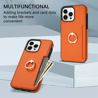 Card Solt Litchi Leather Wallet Case For iPhone