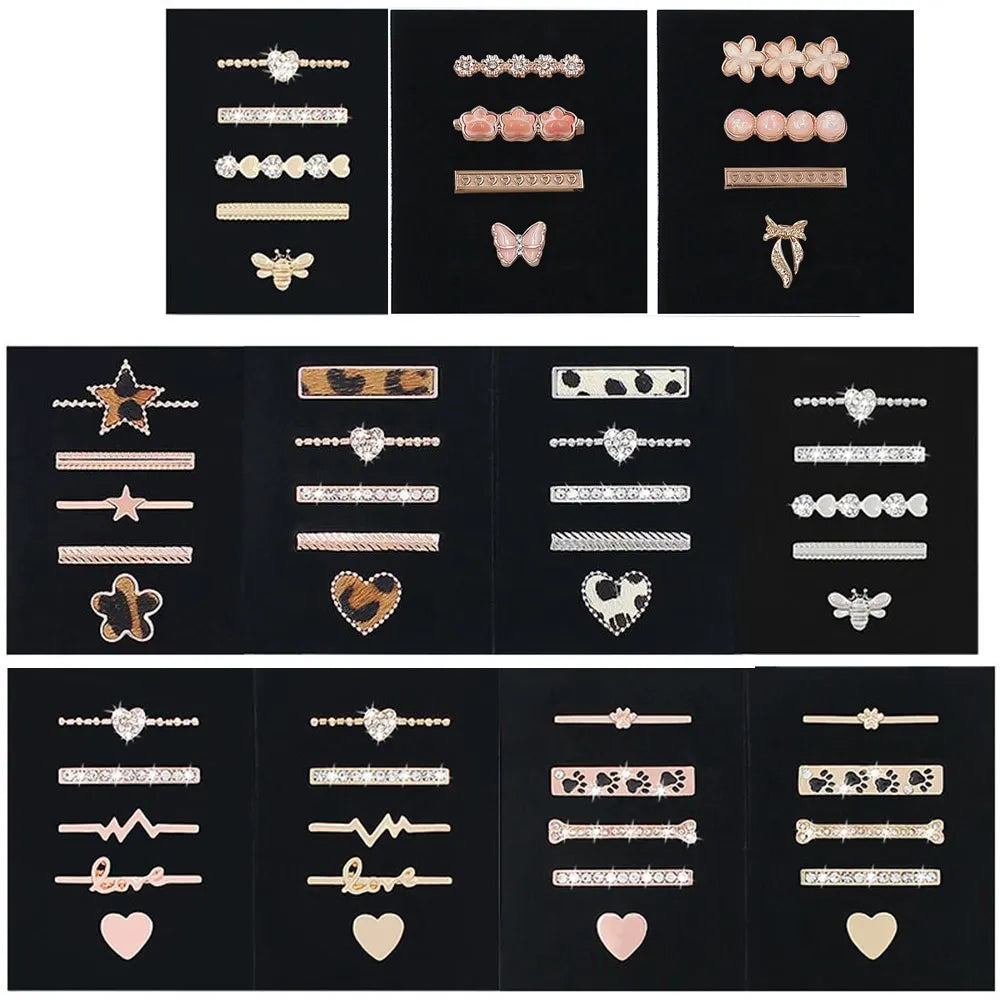 Decoration For Apple watch band Diamond Jewelry Charms Silicone Bracelet iWatch/Galaxy watch 4/Classic/5/5 pro Strap Accessories