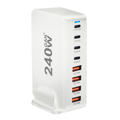 240W GaN Desktop Charger – 8 USB-C Ports with PD Fast Charging | US / EU / UK / AU Plug