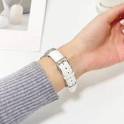 Diamond Leather Strap For Apple Watch