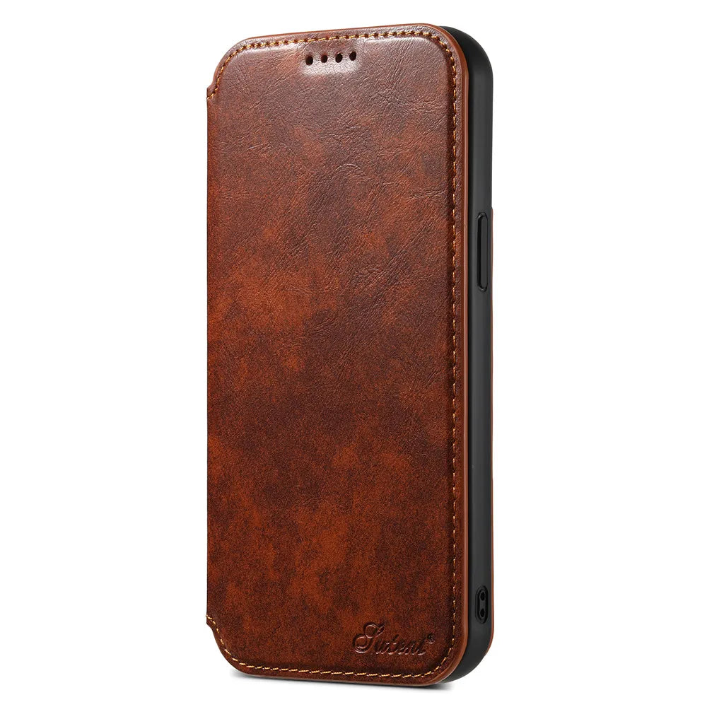 Premium MagSafe Leather Wallet Case for iPhone with Wireless Charging