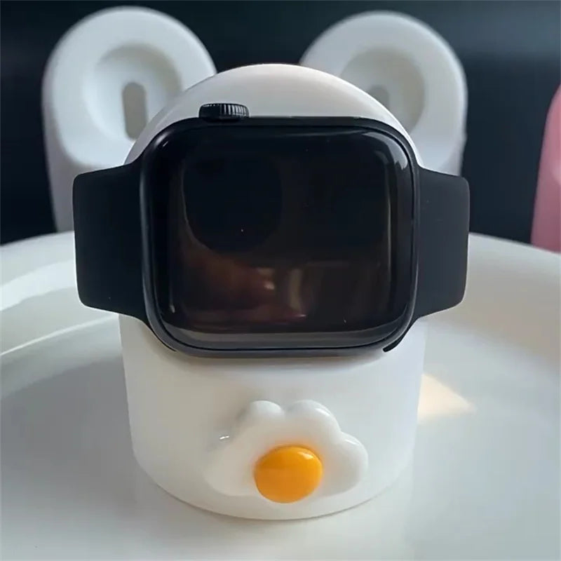 Cute 3D Bear Astronaut Wireless Charger Stand 49mm 41 45mm For iWatch 38 42 40 44mm Charging Bracket For Apple Watch 8 SE 7 6 5