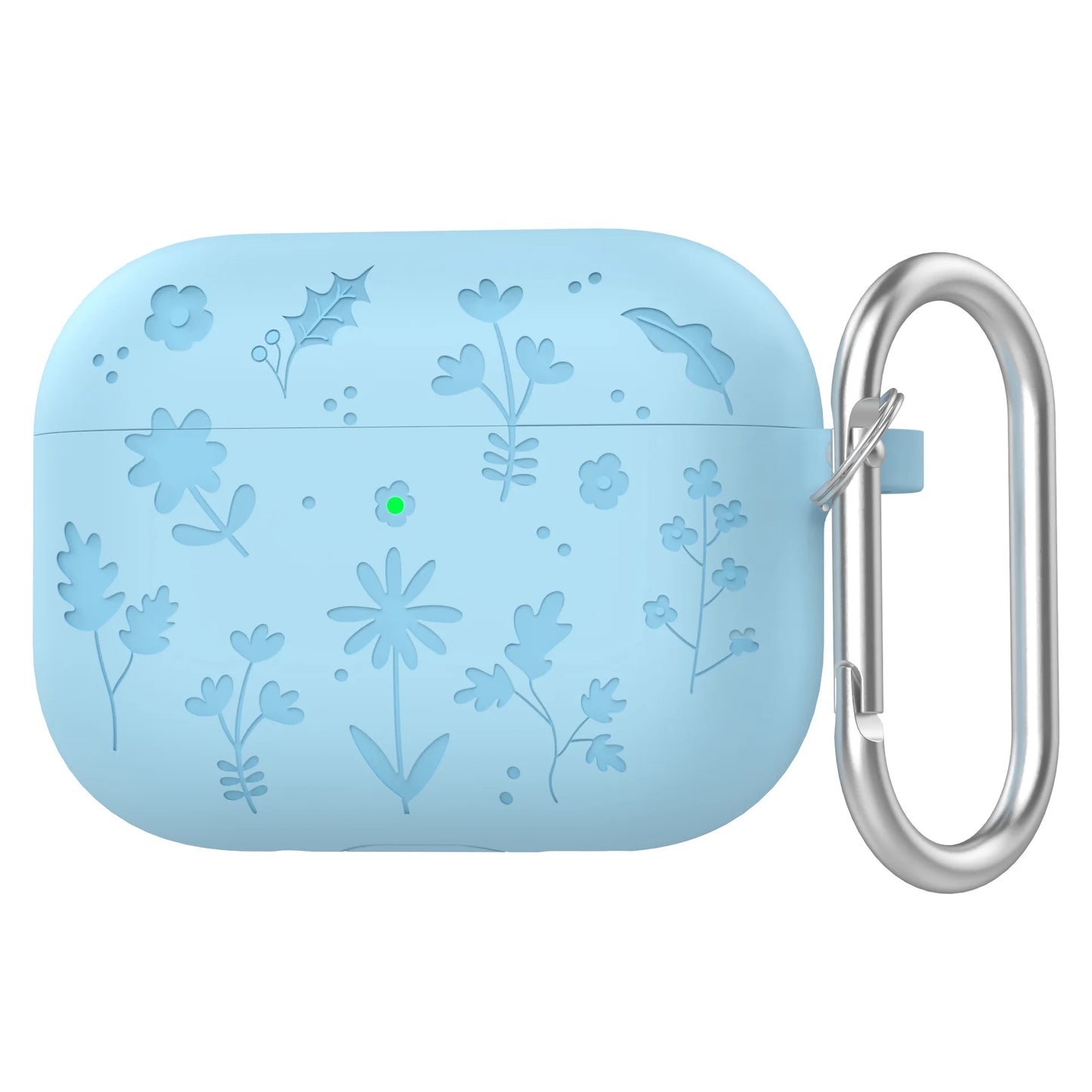 Floral Engraved Silicone Case for AirPods Pro 3 – Shockproof Protective Cover