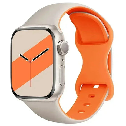 Two-Tone Sports Silicone Strap For Apple Watch